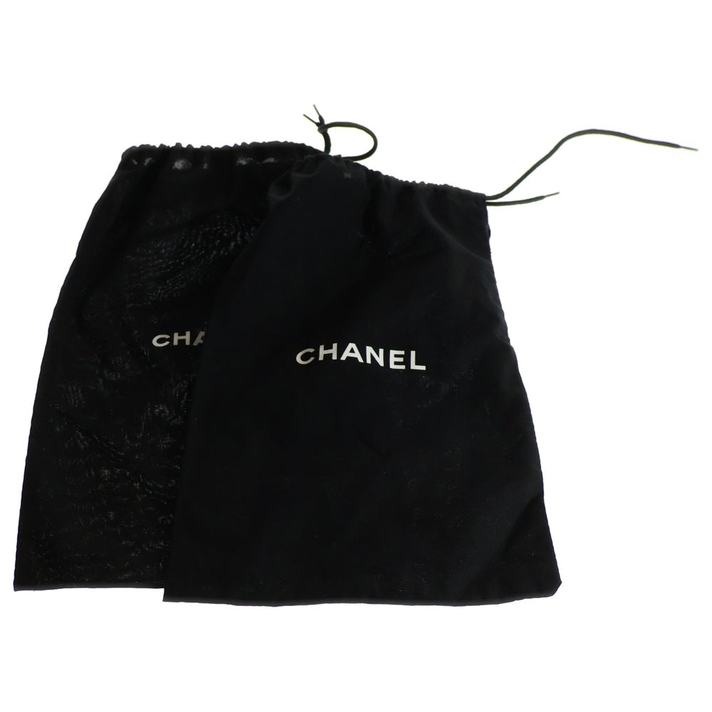 CHANEL(シャネル) マトラッセ カメリア キルティング レザー ローカット フラット バレエシューズ パンプス ブラック レディース G30986