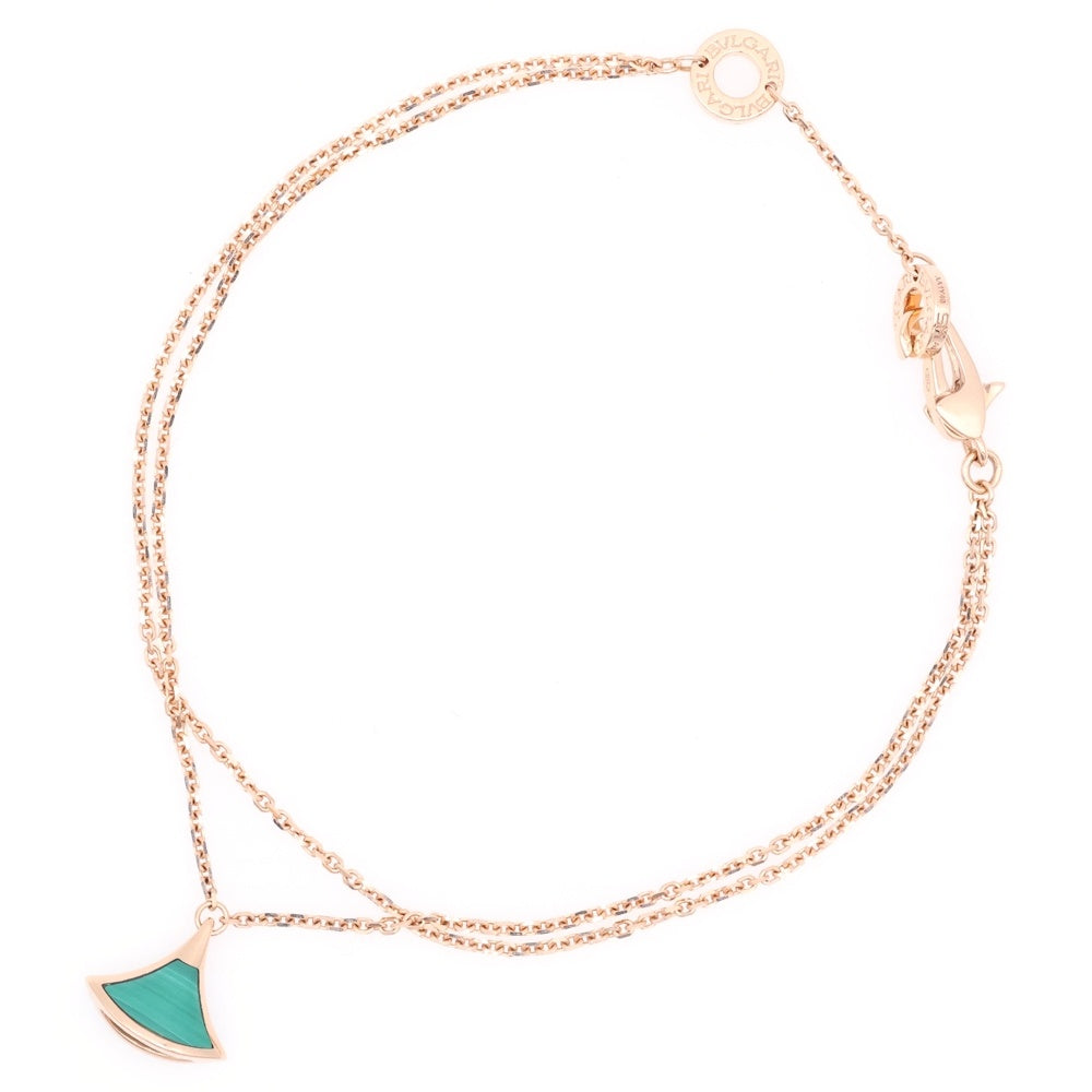 BVLGARI(ブルガリ) ディーヴァー ドリーム SM マラカイト ブレスレット Au750 K18 PG ピンクゴールド