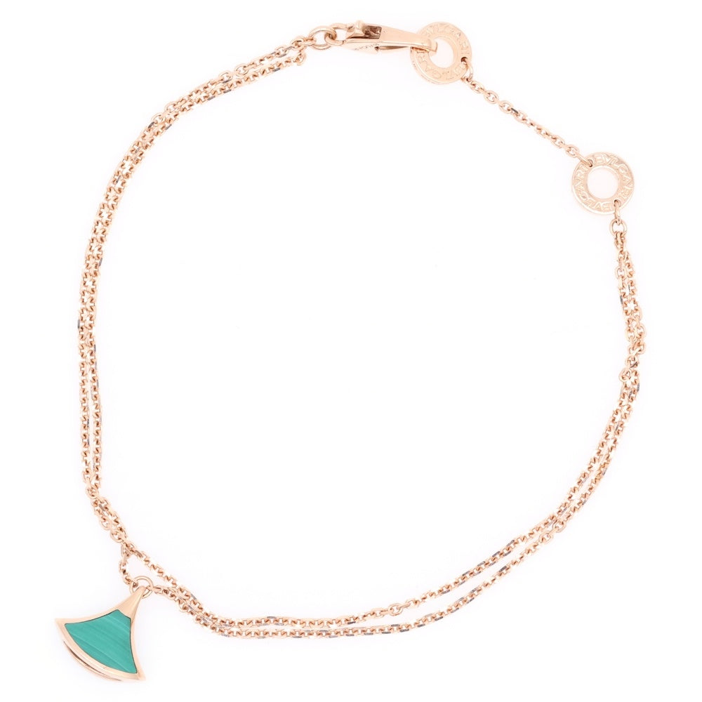 BVLGARI(ブルガリ) ディーヴァー ドリーム SM マラカイト ブレスレット Au750 K18 PG ピンクゴールド