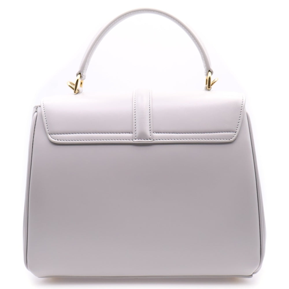 CELINE(セリーヌ) セーズ 16 スモール グレー ゴールド金具 2WAY ハンドバッグ ショルダーバッグ レザー