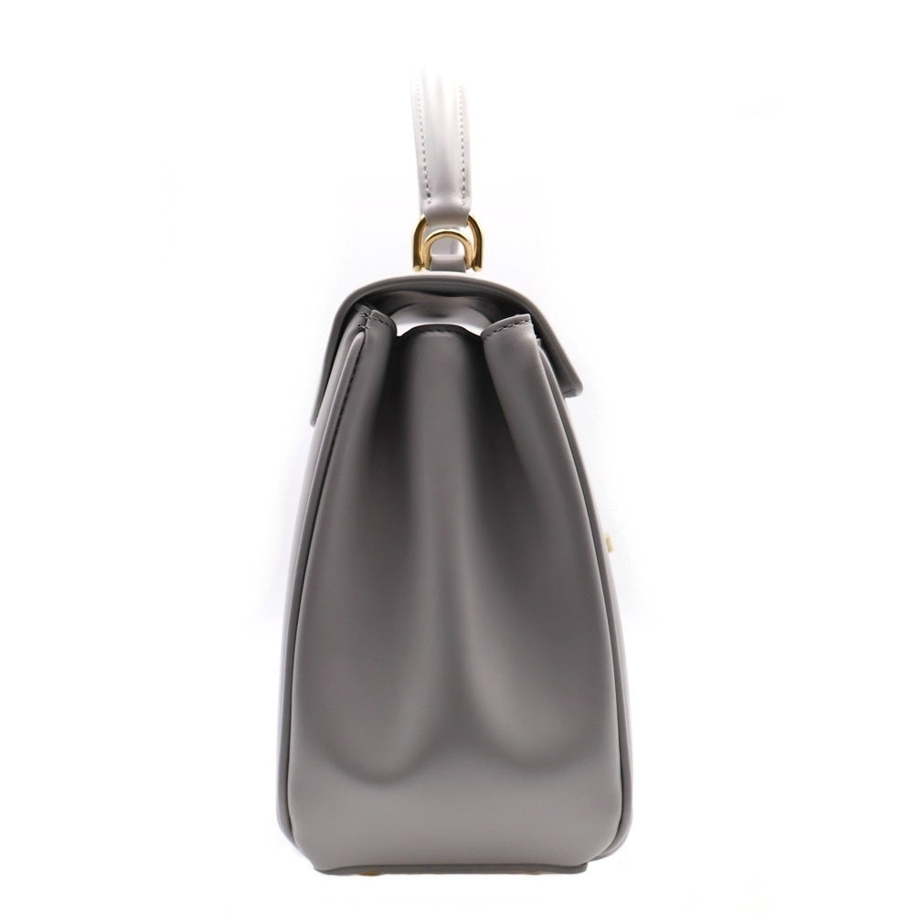 CELINE(セリーヌ) セーズ 16 スモール グレー ゴールド金具 2WAY ハンドバッグ ショルダーバッグ レザー