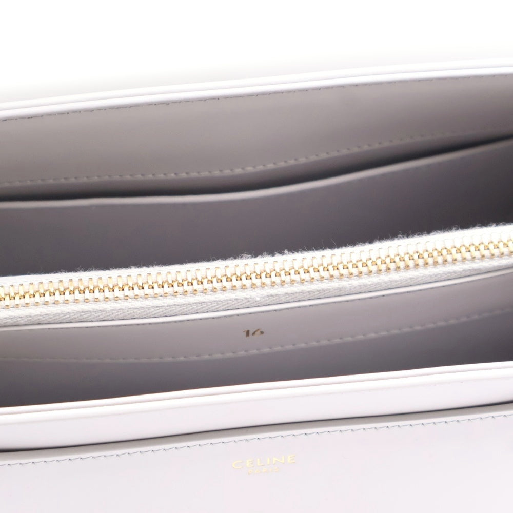CELINE(セリーヌ) セーズ 16 スモール グレー ゴールド金具 2WAY ハンドバッグ ショルダーバッグ レザー