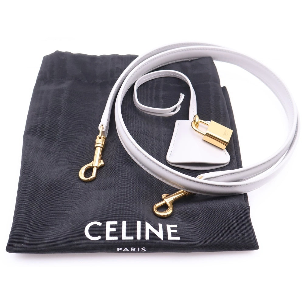 CELINE(セリーヌ) セーズ 16 スモール グレー ゴールド金具 2WAY ハンドバッグ ショルダーバッグ レザー レディース