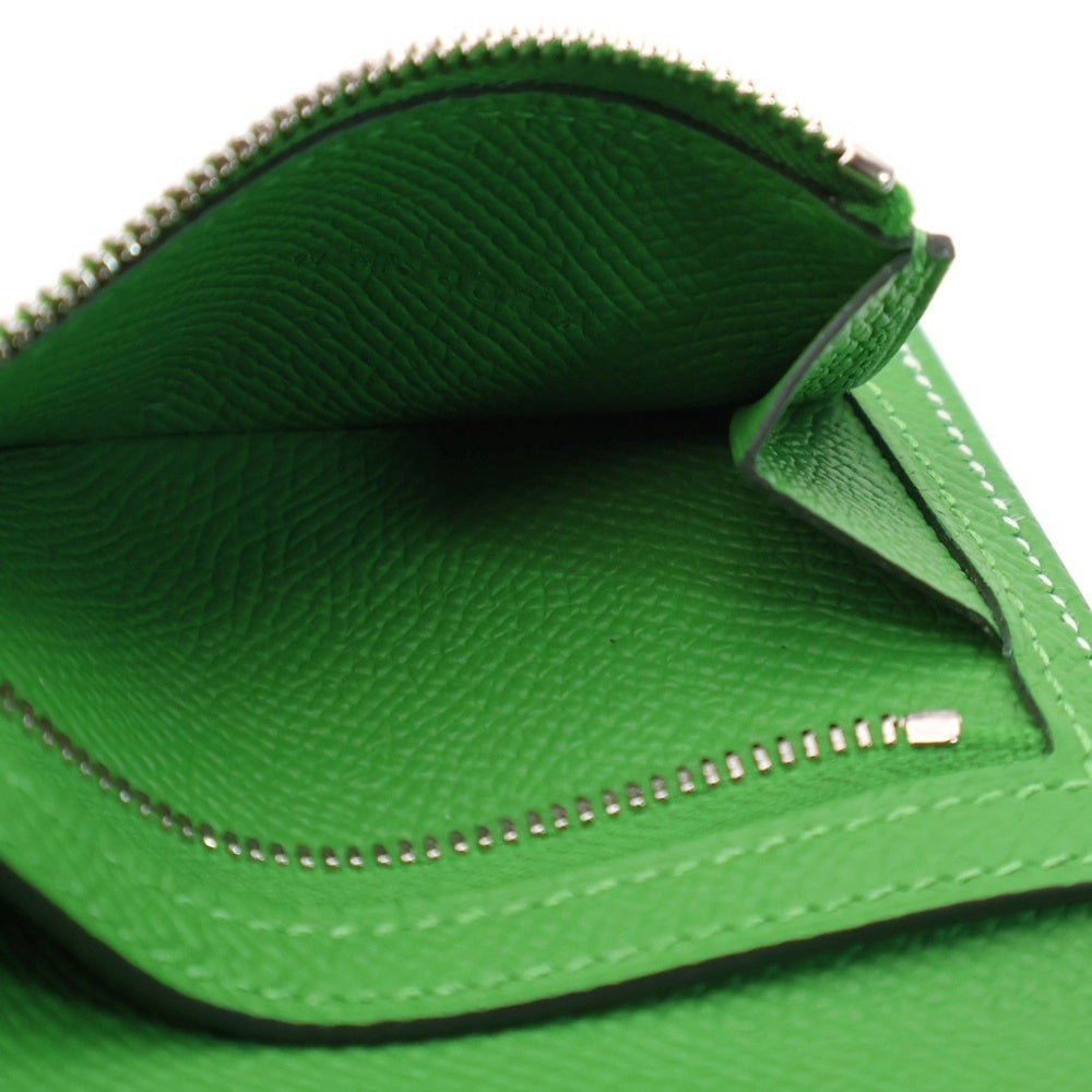 HERMES(エルメス) ベアン コンビネ ヴェールフィズ ヴェールユッカ ヴォーエプソン シルバー金具 W刻印 コンパクト財布