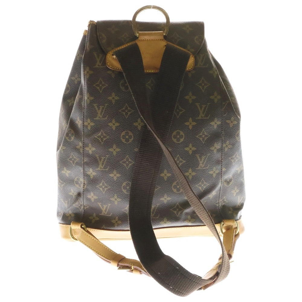 LOUIS VUITTON(ルイヴィトン) モノグラム モンスリGM レザーバックパック リュック ブラウン レディース M42224