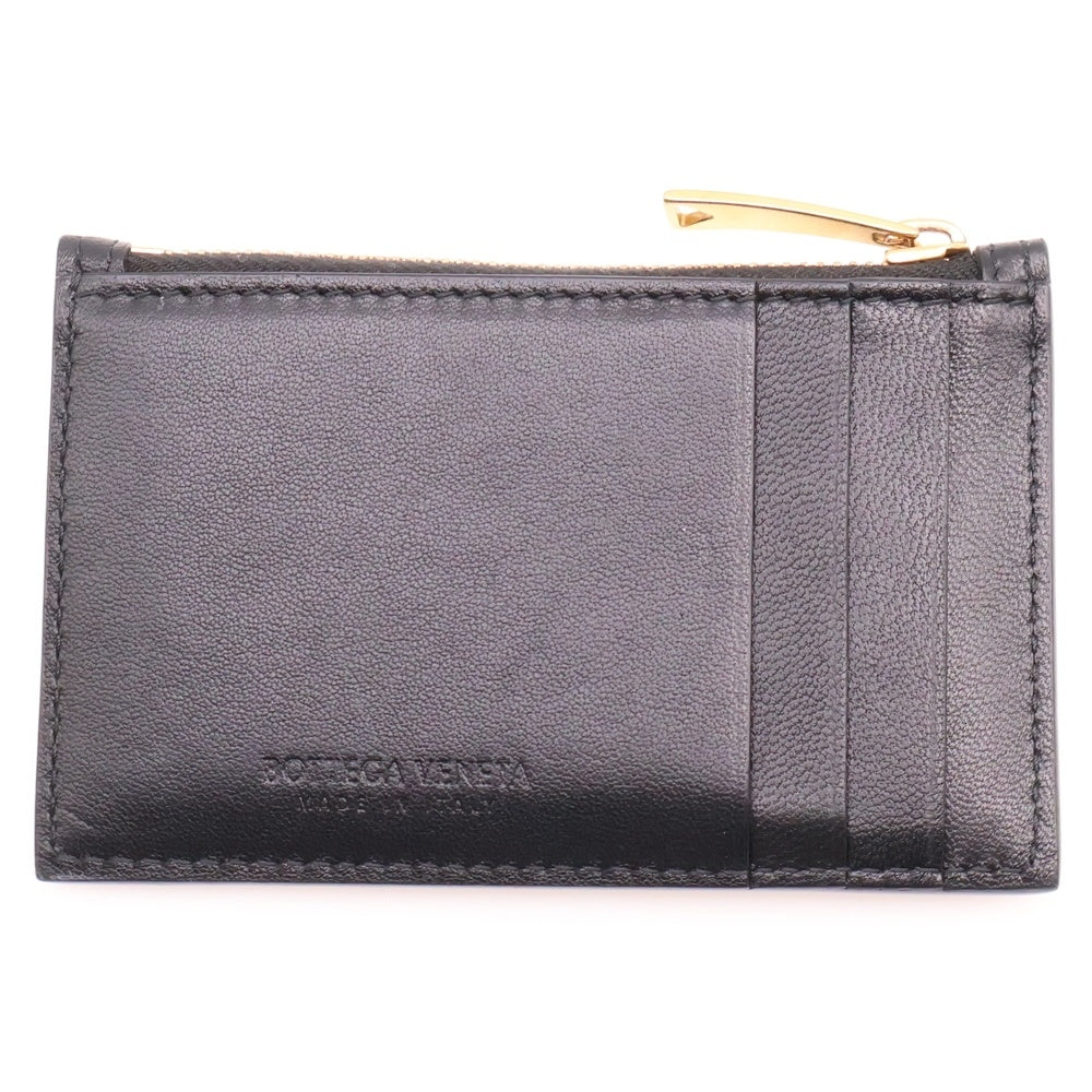 BOTTEGA VENETA(ボッテガヴェネタ) マキシイントレチャート コインケース 小物入れ ブラック ゴールド金具 レザー