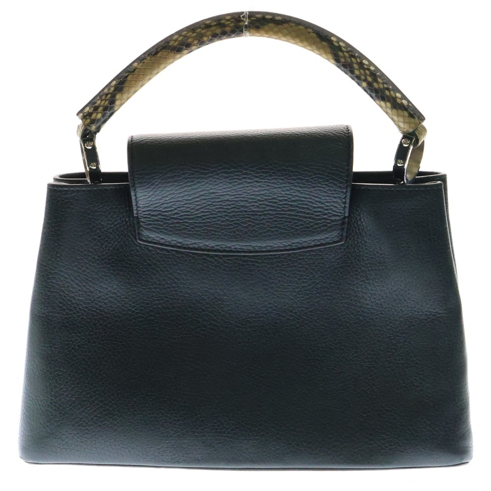 LOUIS VUITTON(ルイヴィトン) LV カプシーヌMM ノワール レザーハンドバッグ ブラック N92800