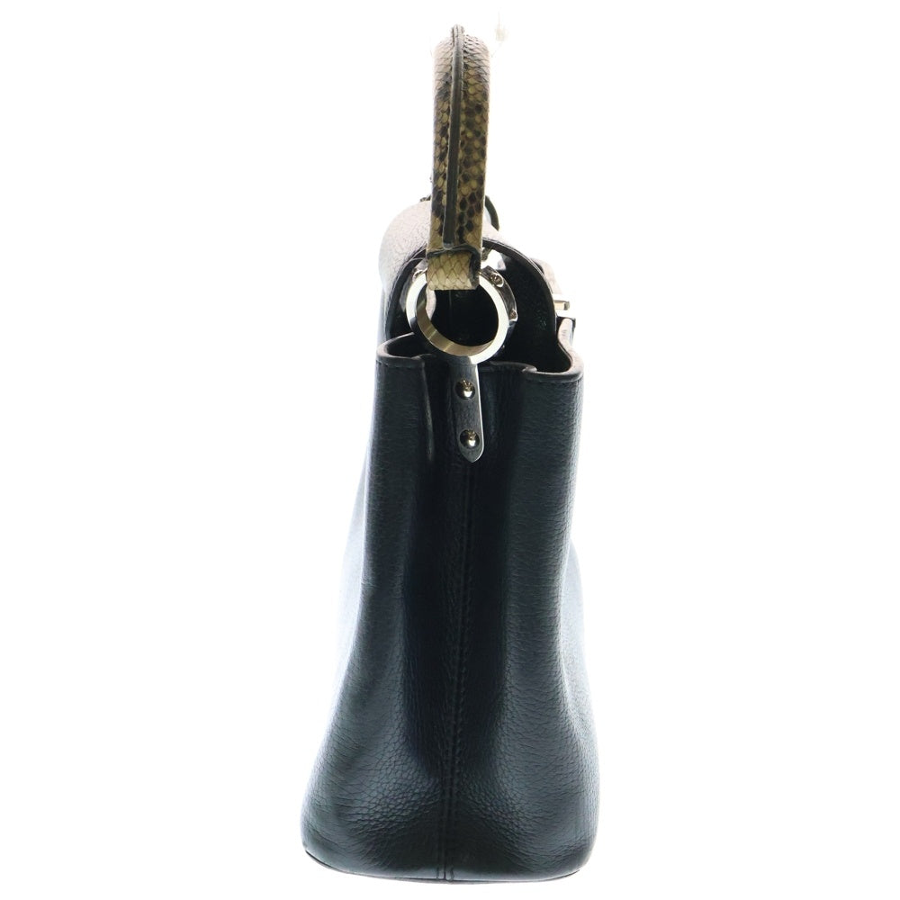LOUIS VUITTON(ルイヴィトン) LV カプシーヌMM ノワール レザーハンドバッグ ブラック N92800