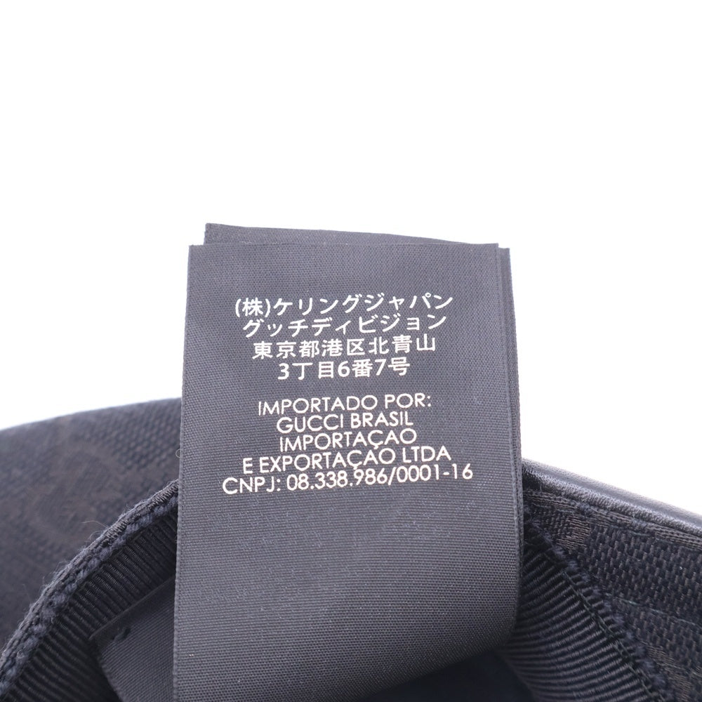 GUCCI(グッチ) GGキャンバス シェリーライン 6パネル ベースボールキャップ 帽子 ブラック 601491