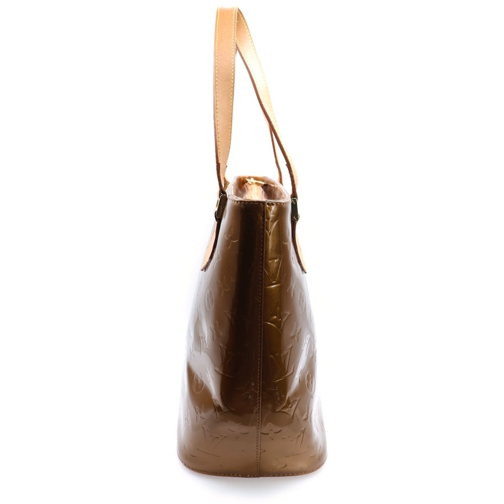 LOUIS VUITTON(ルイヴィトン) ヒューストン モノグラム ヴェルニ エナメル パテント レザー ハンド トートバッグ ゴールド金具 ブラウン M91340