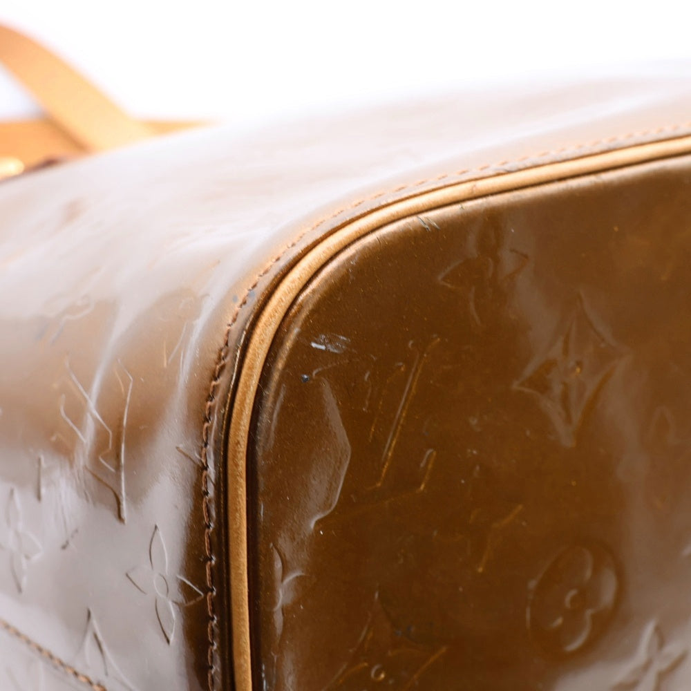 LOUIS VUITTON(ルイヴィトン) ヒューストン モノグラム ヴェルニ エナメル パテント レザー ハンド トートバッグ ゴールド金具 ブラウン M91340