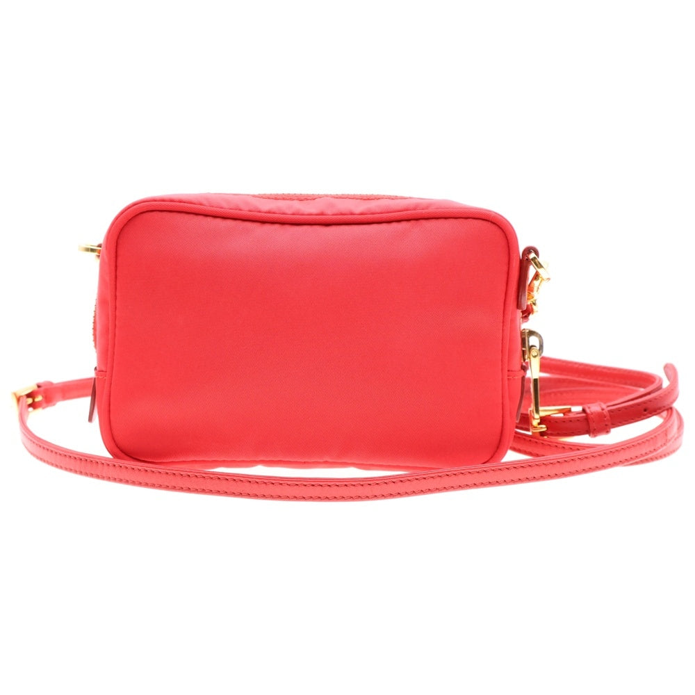 PRADA(プラダ) テスート リボン ショルダーバッグ ポーチ レッド ナイロン 1N1727