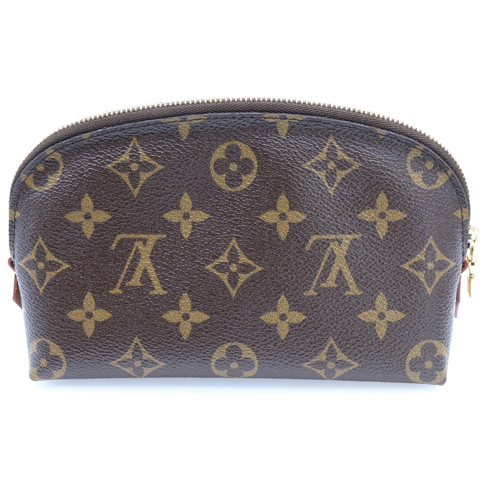 LOUIS VUITTON(ルイヴィトン) Vライン モノグラム ポシェット コスメティック ポーチ テュルコワーズ PVC ゴールド金具 ブラウン M50290