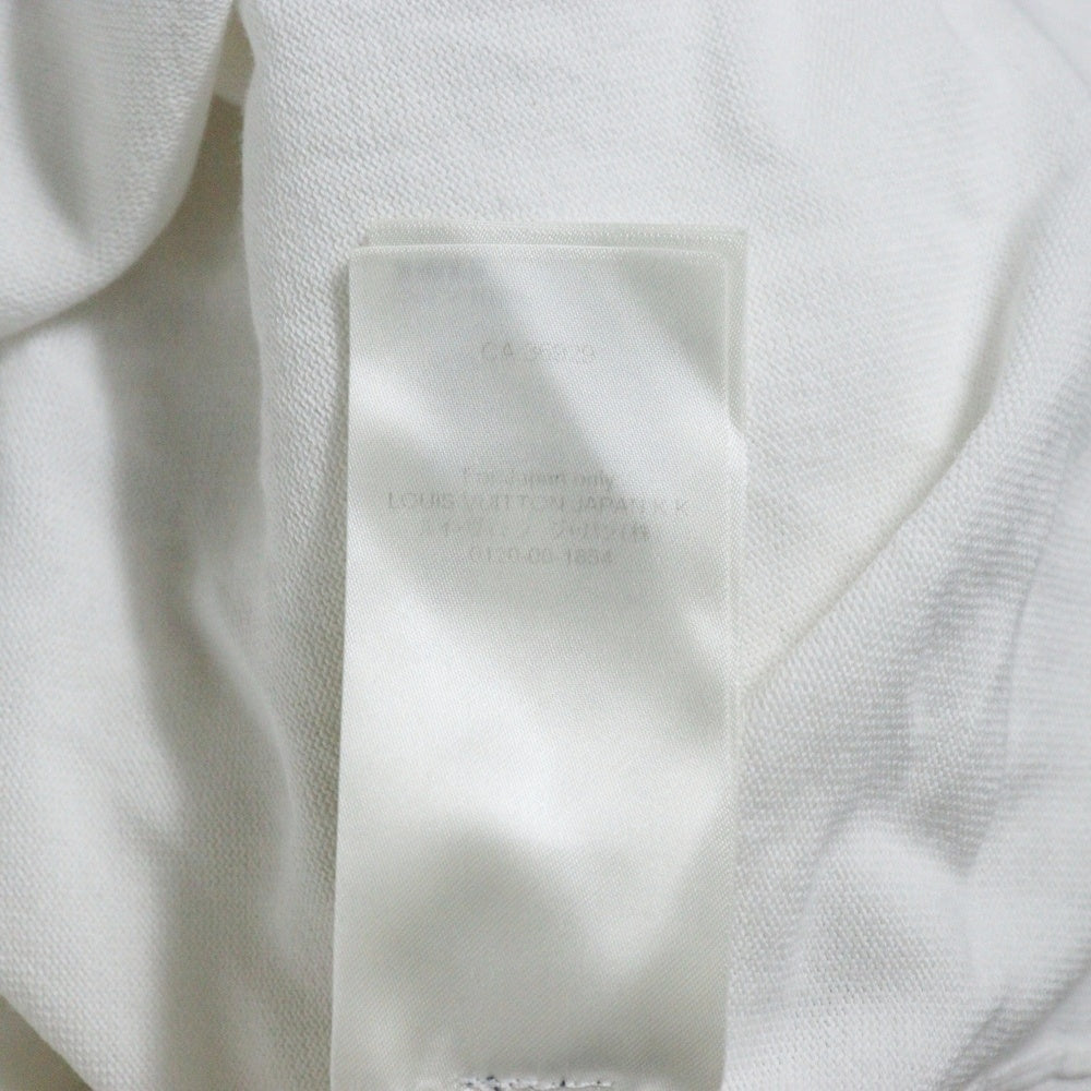 LOUIS VUITTON(ルイヴィトン) 23AW ロゴジャガードニット クルーネック 半袖Tシャツ カットソー ホワイト/ピンク RM232M HA0 HPN30W