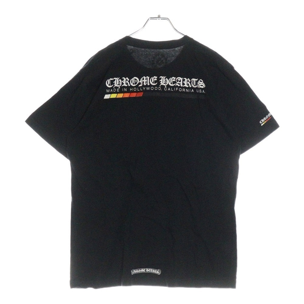 CHROME HEARTS(クロムハーツ) Neon Bar Logo ネオンバー ロゴ バックプリント 半袖 ポケットTシャツ カットソー ブラック