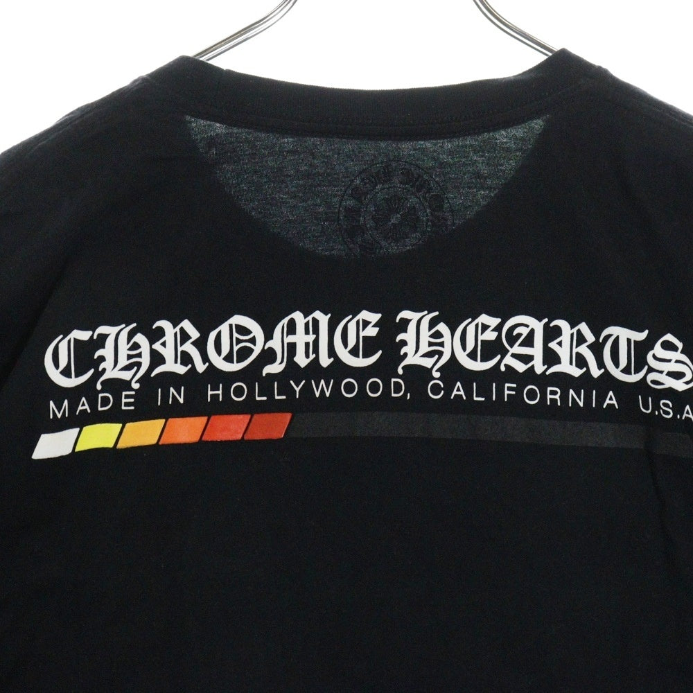 CHROME HEARTS(クロムハーツ) Neon Bar Logo ネオンバー ロゴ バックプリント 半袖 ポケットTシャツ カットソー ブラック