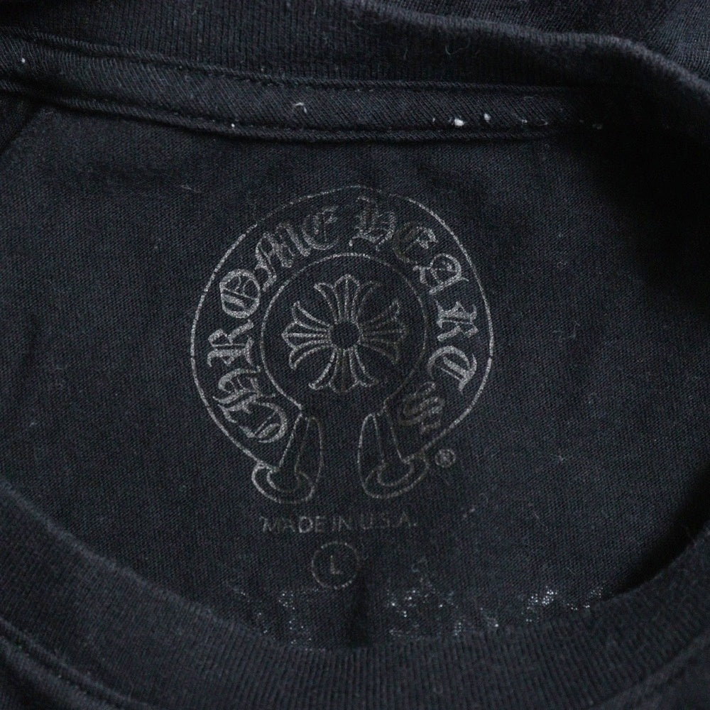 CHROME HEARTS(クロムハーツ) Neon Bar Logo ネオンバー ロゴ バックプリント 半袖 ポケットTシャツ カットソー ブラック