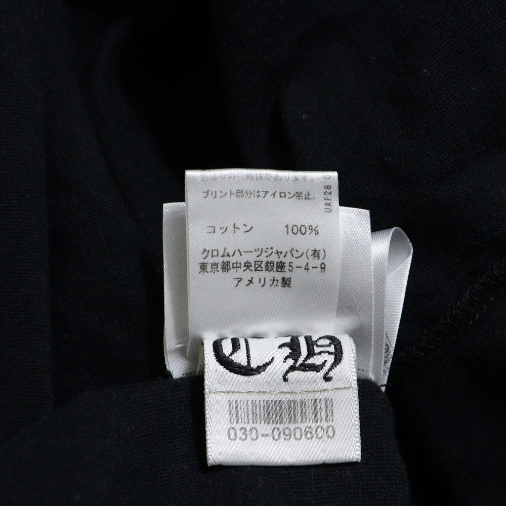 CHROME HEARTS(クロムハーツ) Neon Bar Logo ネオンバー ロゴ バックプリント 半袖 ポケットTシャツ カットソー ブラック