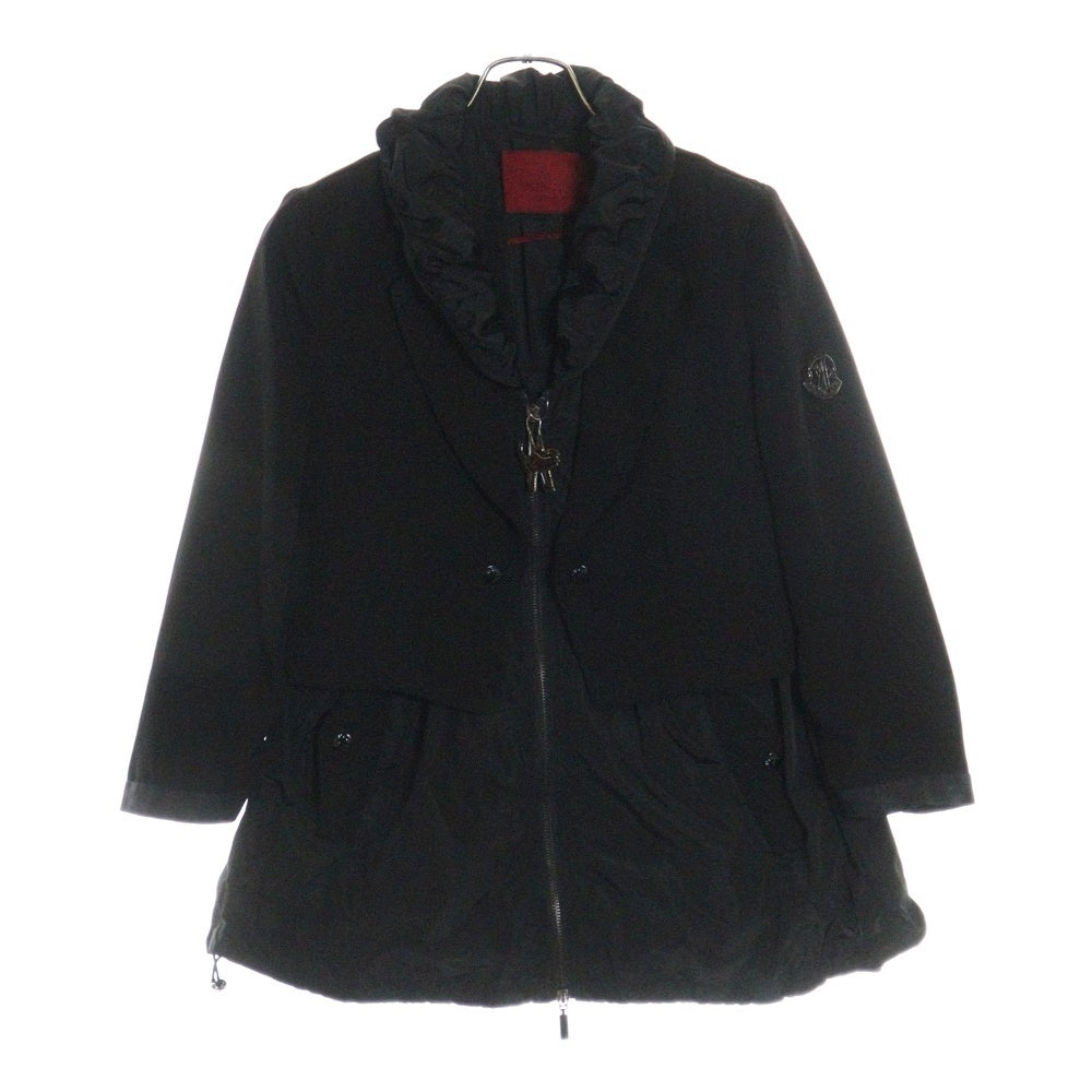 MONCLER(モンクレール) ドッキング ナイロン切り替え テーラードカラー ジップアップジャケット ブラック レディース 45117