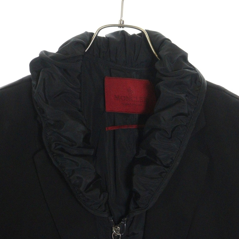 MONCLER(モンクレール) ドッキング ナイロン切り替え テーラードカラー ジップアップジャケット ブラック レディース 45117