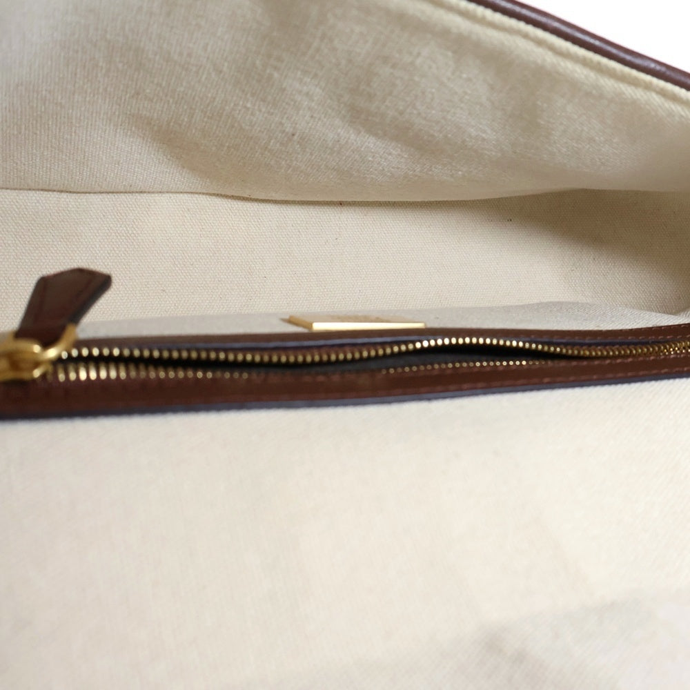 FENDI(フェンディ) マンマバケット FFロゴプレート ズッカ柄 レザー キャンバス 2WAY ハンド ショルダーバッグ ゴールド金具 マルチカラー ブラウン/イエロー 8BR600