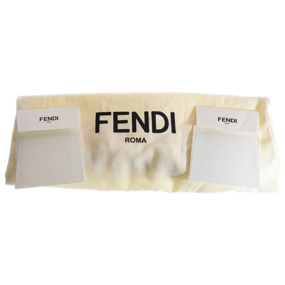 FENDI(フェンディ) マンマバケット FFロゴプレート ズッカ柄 レザー キャンバス 2WAY ハンド ショルダーバッグ ゴールド金具 マルチカラー ブラウン/イエロー 8BR600