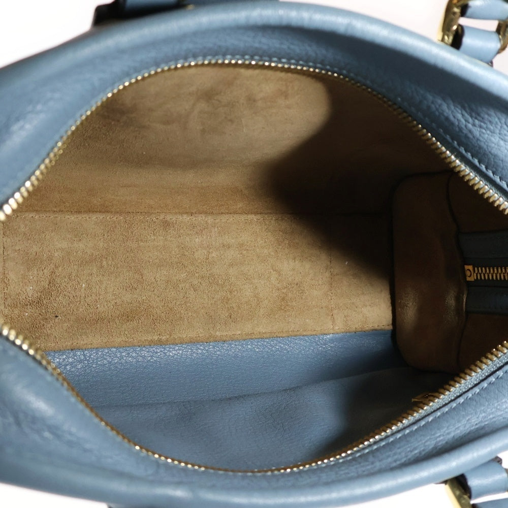 LOEWE(ロエベ) アマソナ23 アナグラムロゴ ソフトグレインカーフレザー 2WAY ハンド ショルダーバッグ ブルー