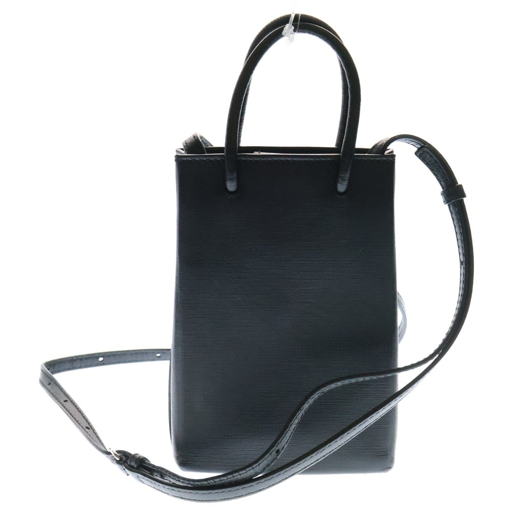 BALENCIAGA(バレンシアガ) SHOPPING PHONE HOLDER ロゴショッピング フォンホルダー ショルダーバッグ ブラック 593826