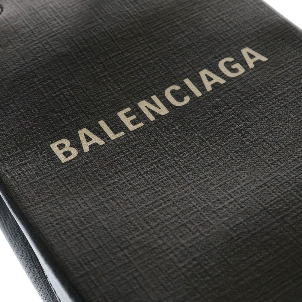BALENCIAGA(バレンシアガ) SHOPPING PHONE HOLDER ロゴショッピング フォンホルダー ショルダーバッグ ブラック 593826