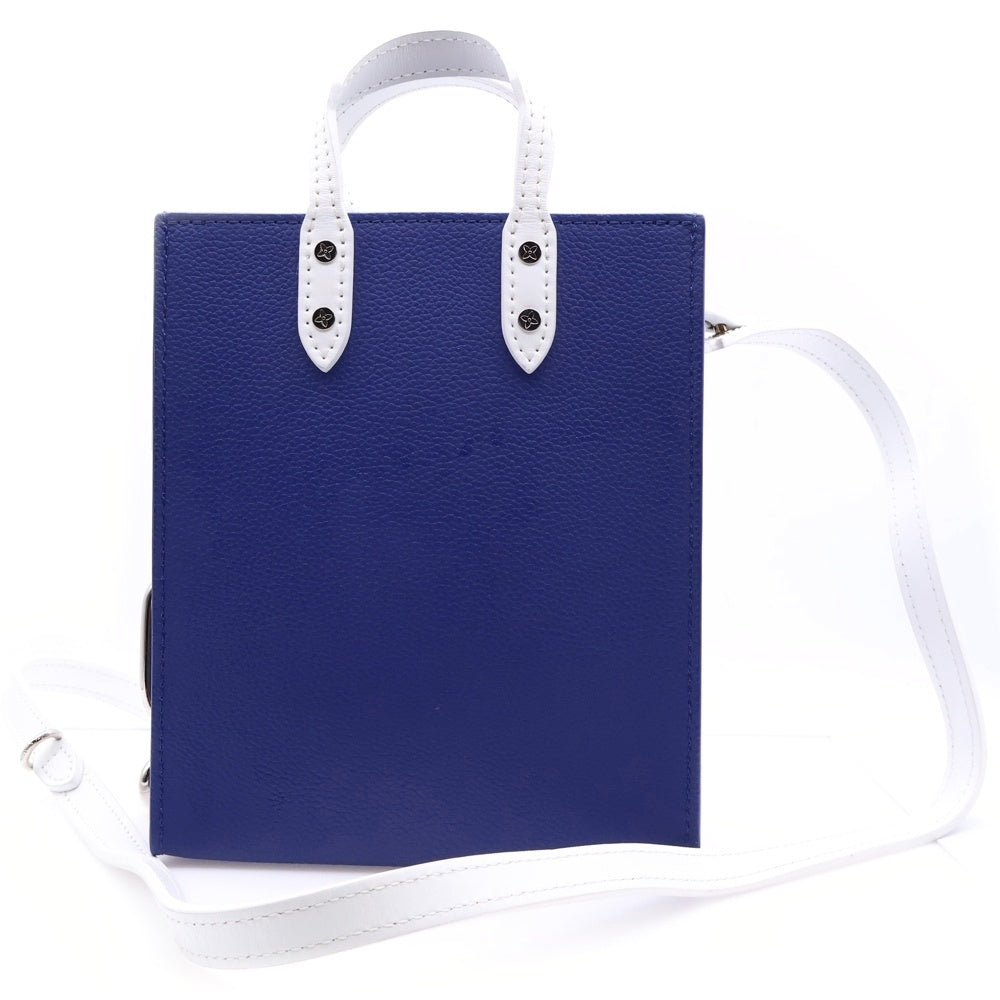 LOUIS VUITTON(ルイヴィトン) 21AW エブリデイLV サックプラ XS 2WAY レザーハンドバッグ ショルダーバッグブルー×ホワイト M80841