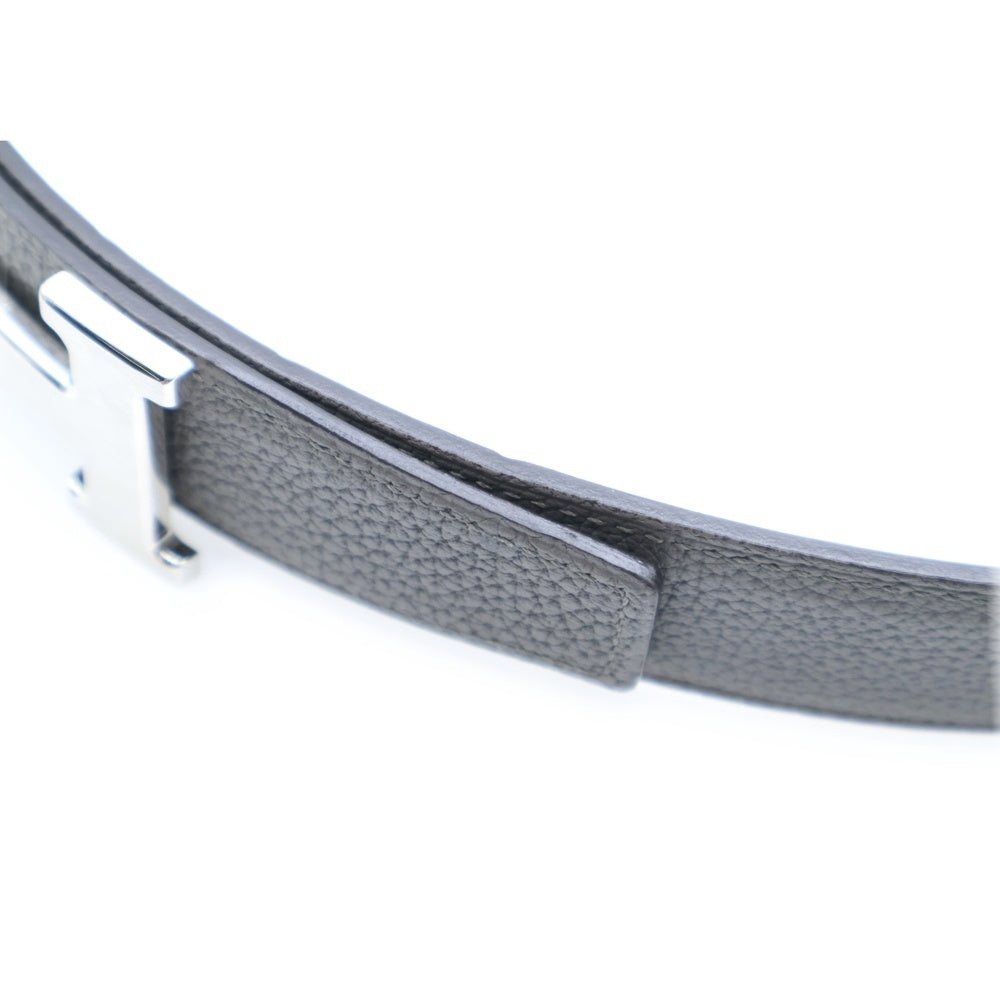HERMES(エルメス) コンスタンスベルト Hバックル エタン トゴ ボックスカーフレザー リバーシブル シルバー金具 グレー/ブラック D刻印