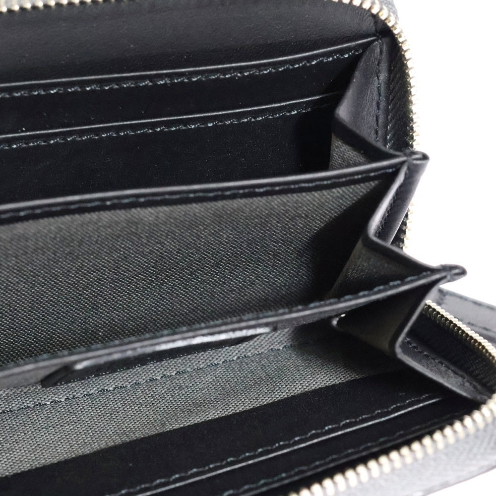 Vivienne Westwood(ヴィヴィアンウエストウッド) オーブ コンパクトウォレット コインケース シルバー金具 ネイビー レザー