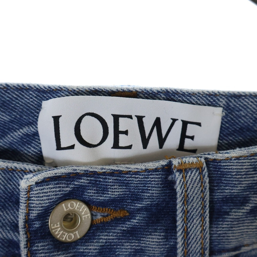 LOEWE(ロエベ) アナグラム クロップド ジーンズ デニム パンツ S359Y11XBT #32
