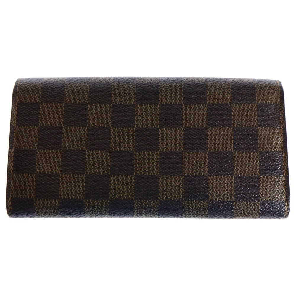 LOUIS VUITTON(ルイヴィトン) ダミエ ポルトフォイユサラ ロングウォレット カードケース 長財布 ブラウン ゴールド金具 PVC N61734