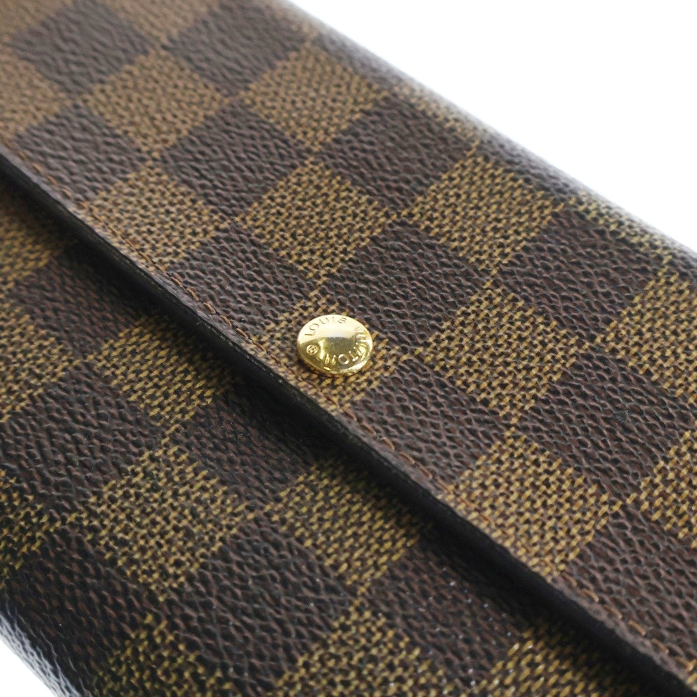 LOUIS VUITTON(ルイヴィトン) ダミエ ポルトフォイユサラ ロングウォレット カードケース 長財布 ブラウン ゴールド金具 PVC N61734