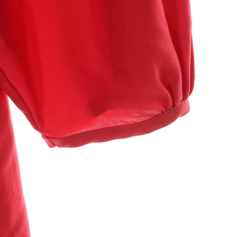 FENDI(フェンディ) シルク ギャザースリーブ プルオーバー 半袖ブラウス レッド レディース FT6055 NBP