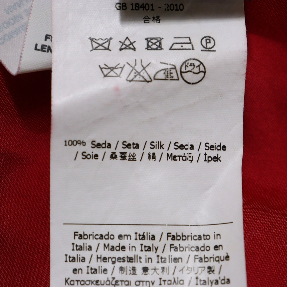 FENDI(フェンディ) シルク ギャザースリーブ プルオーバー 半袖ブラウス レッド レディース FT6055 NBP