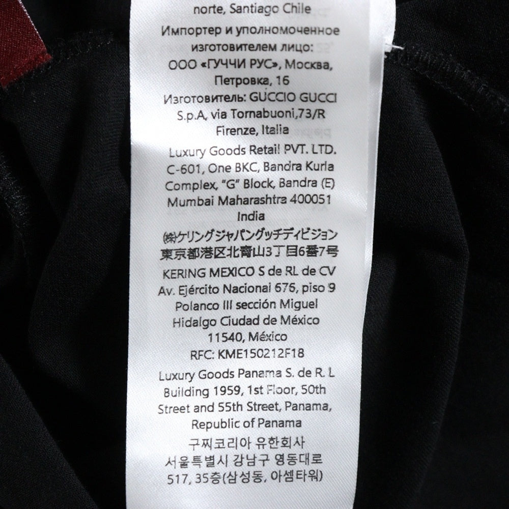 GUCCI(グッチ) 24AW クリスタル ラインストーンロゴ クルーネック 半袖Tシャツ カットソー ブラック レディース 787299