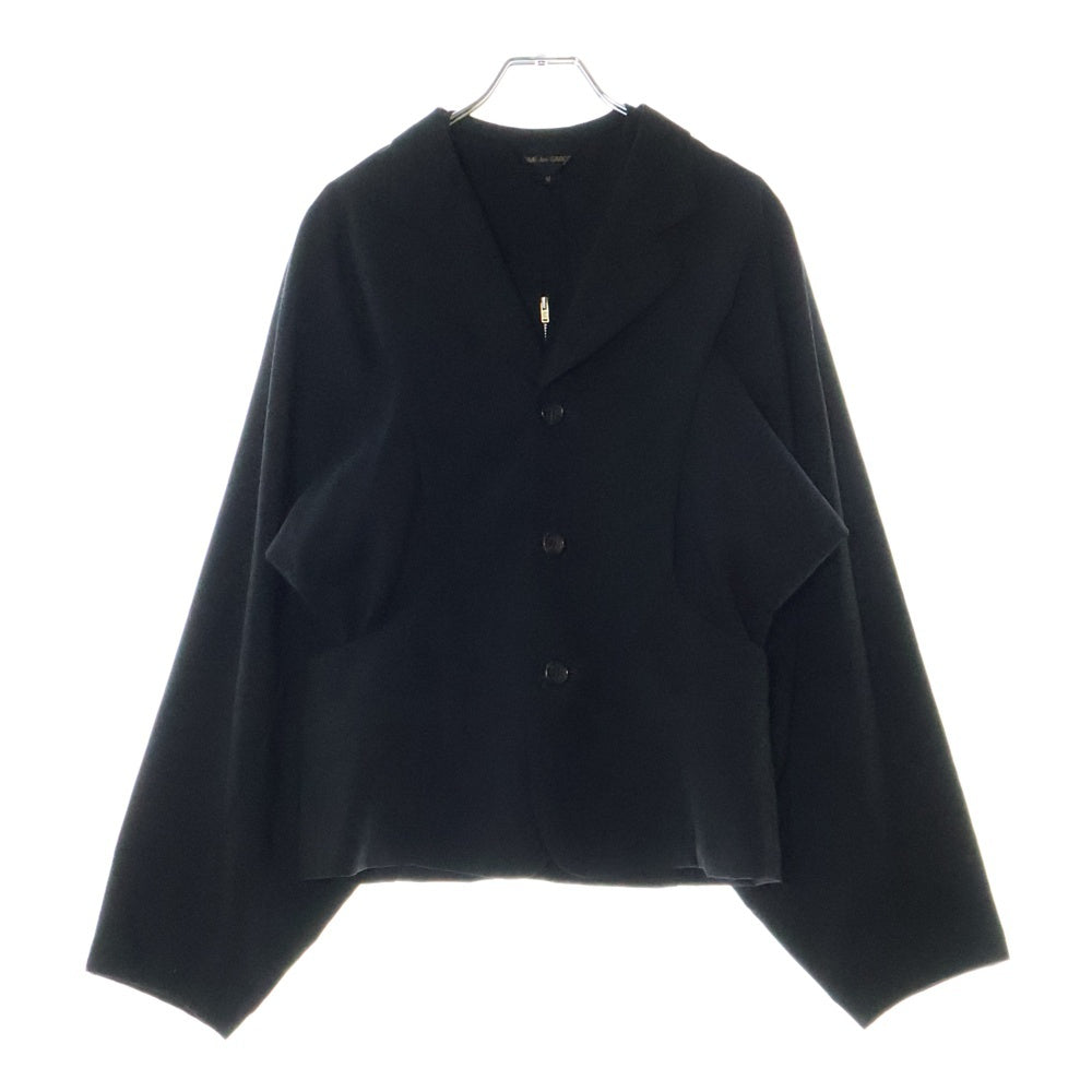 COMME des GARCONS(コムデギャルソン) 90AW AD1990 変形 ジップアップベストドッキング レイヤード 3B テーラードジャケット ブラックレディース GJ-05076M