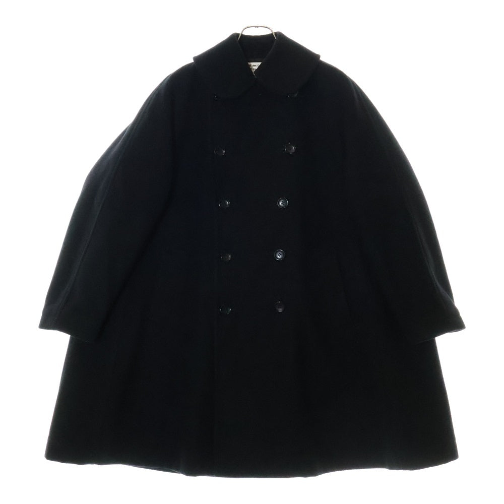 COMME des GARCONS COMME des GARCONS(コムデギャルソンコムデギャルソン) 23AW AD2023 丸襟 ウール ラグランスリーブ ダブルブレスト 中綿 コート ブラック レディース RL-C006