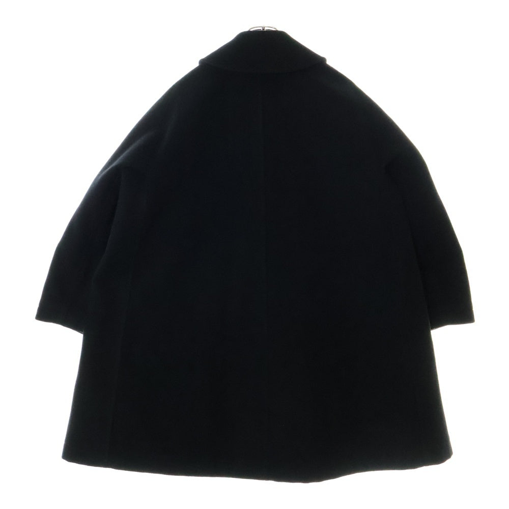 COMME des GARCONS COMME des GARCONS(コムデギャルソンコムデギャルソン) 23AW AD2023 丸襟 ウール ラグランスリーブ ダブルブレスト 中綿 コート ブラック レディース RL-C006