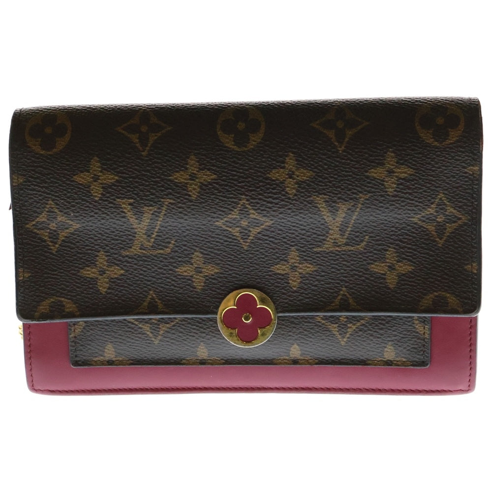 LOUIS VUITTON(ルイヴィトン) ポルトフォイユ フロール チェーン モノグラム フューシャ チェーンウォレット ショルダーバッグ M69578