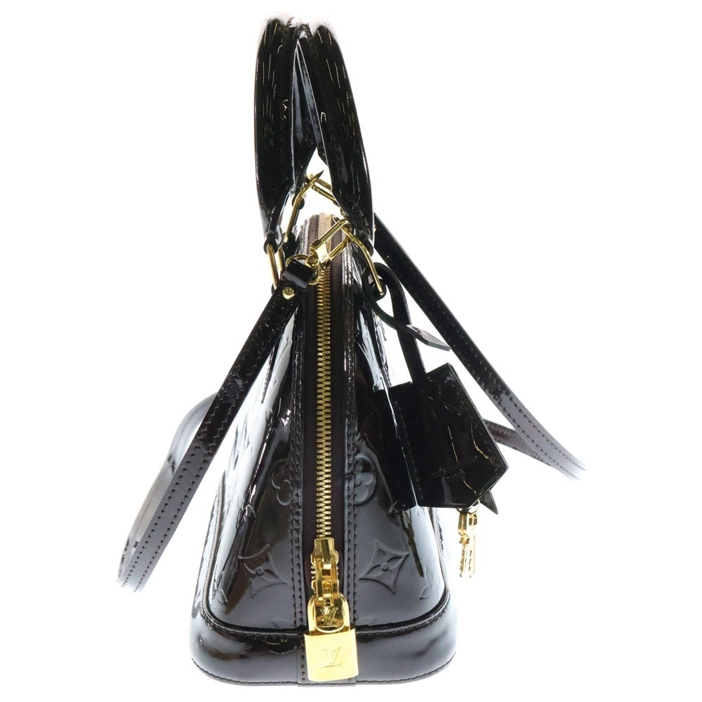 LOUIS VUITTON(ルイヴィトン) モノグラム ヴェルニ アルマBB アマラント 2wayハンドバッグ ショルダーバッグ パテントレザー M91678