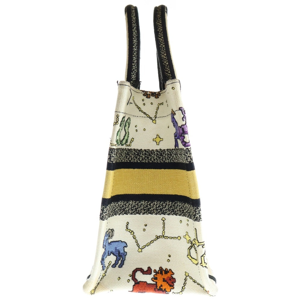 Christian Dior(クリスチャンディオール) ブックトート スモール ピクセルゾディアックエンブロイダリー マルチカラー キャンバス ハンドバッグ