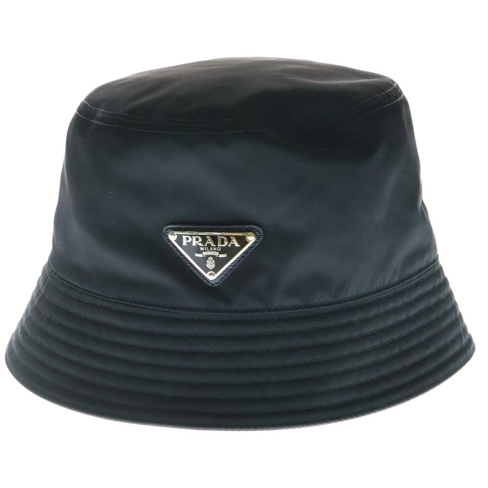 PRADA(プラダ) Re-Nylon トライアングルロゴ テスート バケットハット 帽子 ブラック 1HC137 2DMI