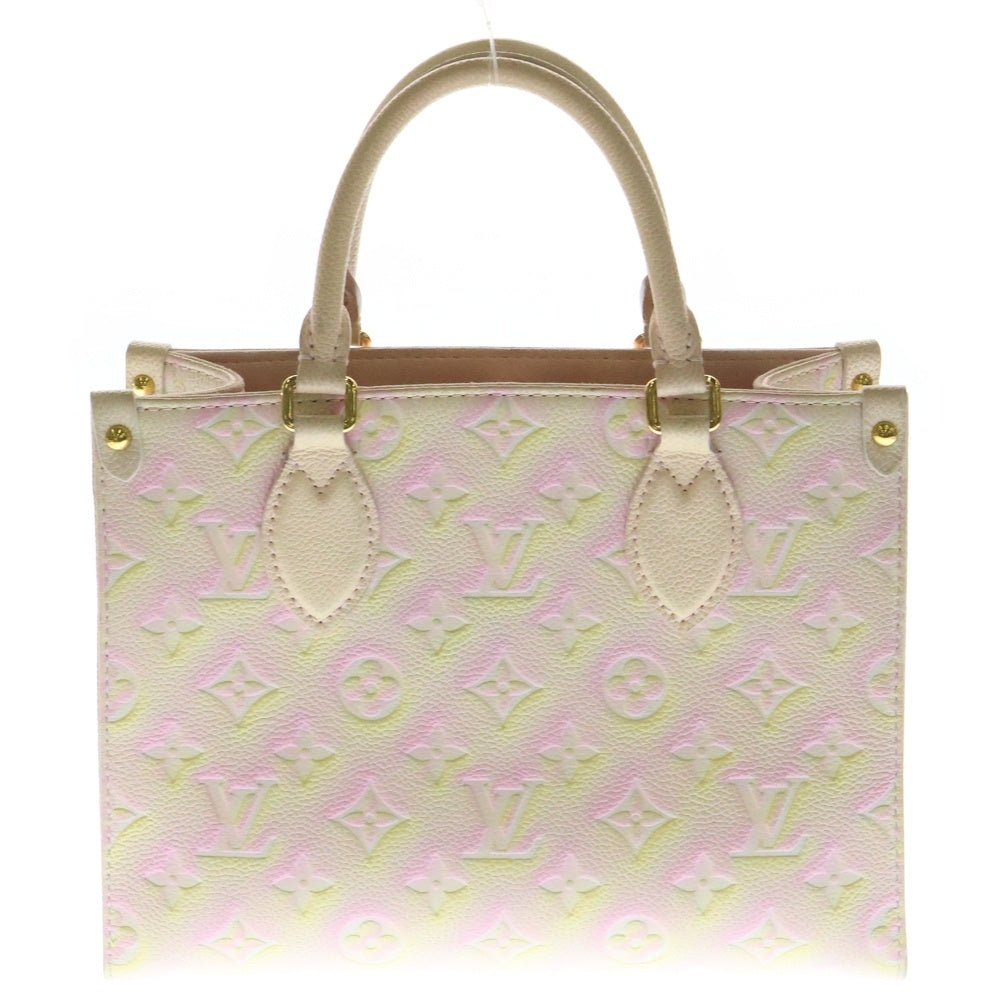 LOUIS VUITTON(ルイヴィトン) アンプラント・オンザゴーPM 2WAYバッグ ショルダーバッグ ハンドバッグ ピンク×イエロー ゴールド金具 レザー M46168