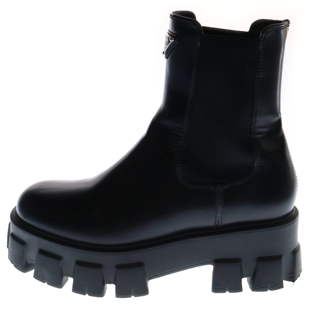 PRADA(プラダ) モノリス サイドゴアブーツ シューズ ブラック トライアングルロゴ レザー 1T256N レディース