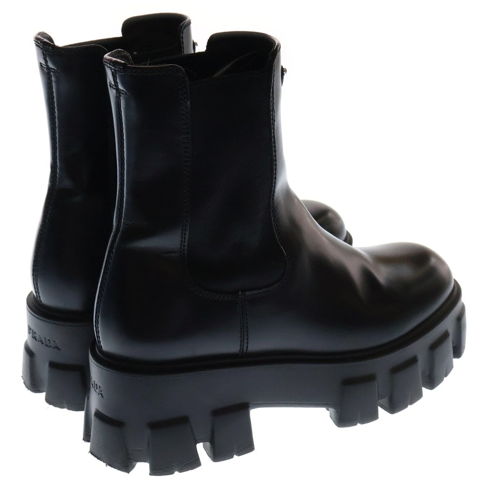 PRADA(プラダ) モノリス サイドゴアブーツ シューズ ブラック トライアングルロゴ レザー 1T256N レディース