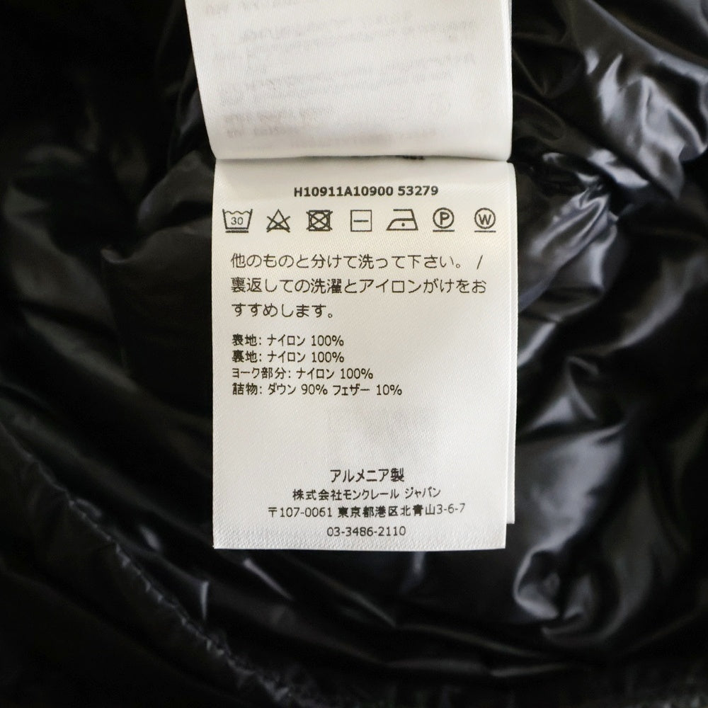 MONCLER(モンクレール) 22SS DANIEL GIUBBOTTO ダニエル ワッペンロゴ ジップアップ ダウンジャケット ブラック H10911A10900 53279