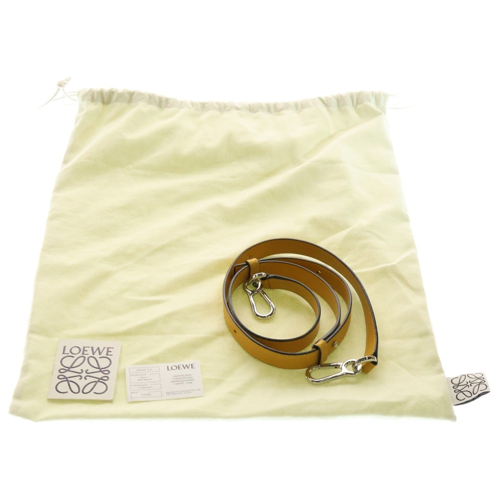 LOEWE(ロエベ) パズル スモール 2WAYバッグ ハンドバッグ ショルダーバッグ シルバー金具 イエロー レザー B510P35X09